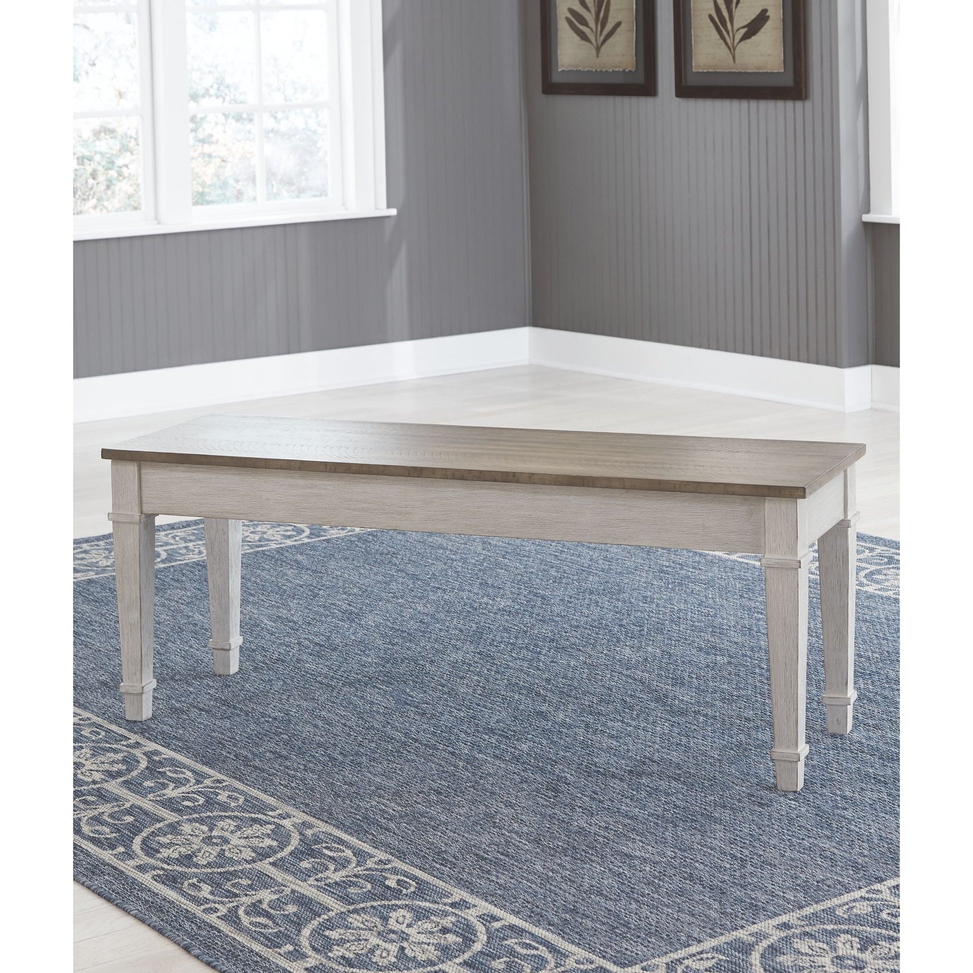 Skempton Bench - White/Light Brown - (D394-00)