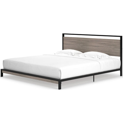 Dontally King Bed - Gray/Black