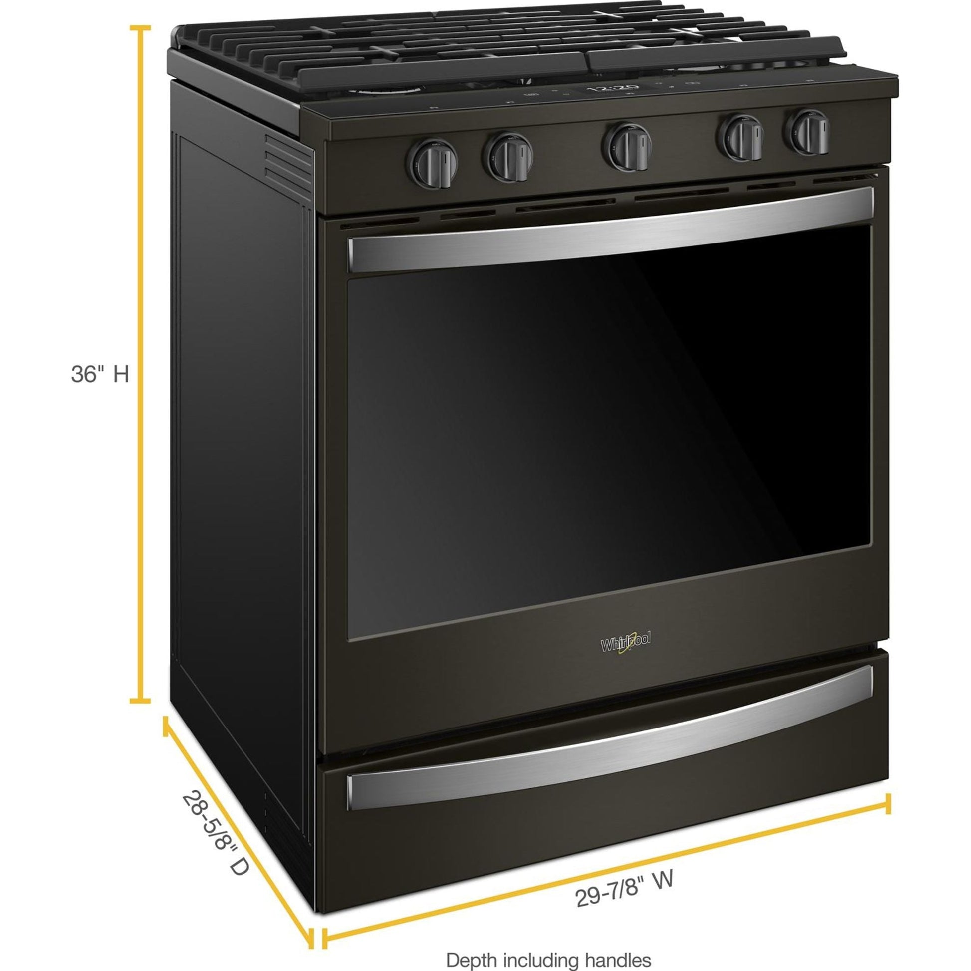 Whirlpool Gas Range (WEG750H0HV) - Black Stainless