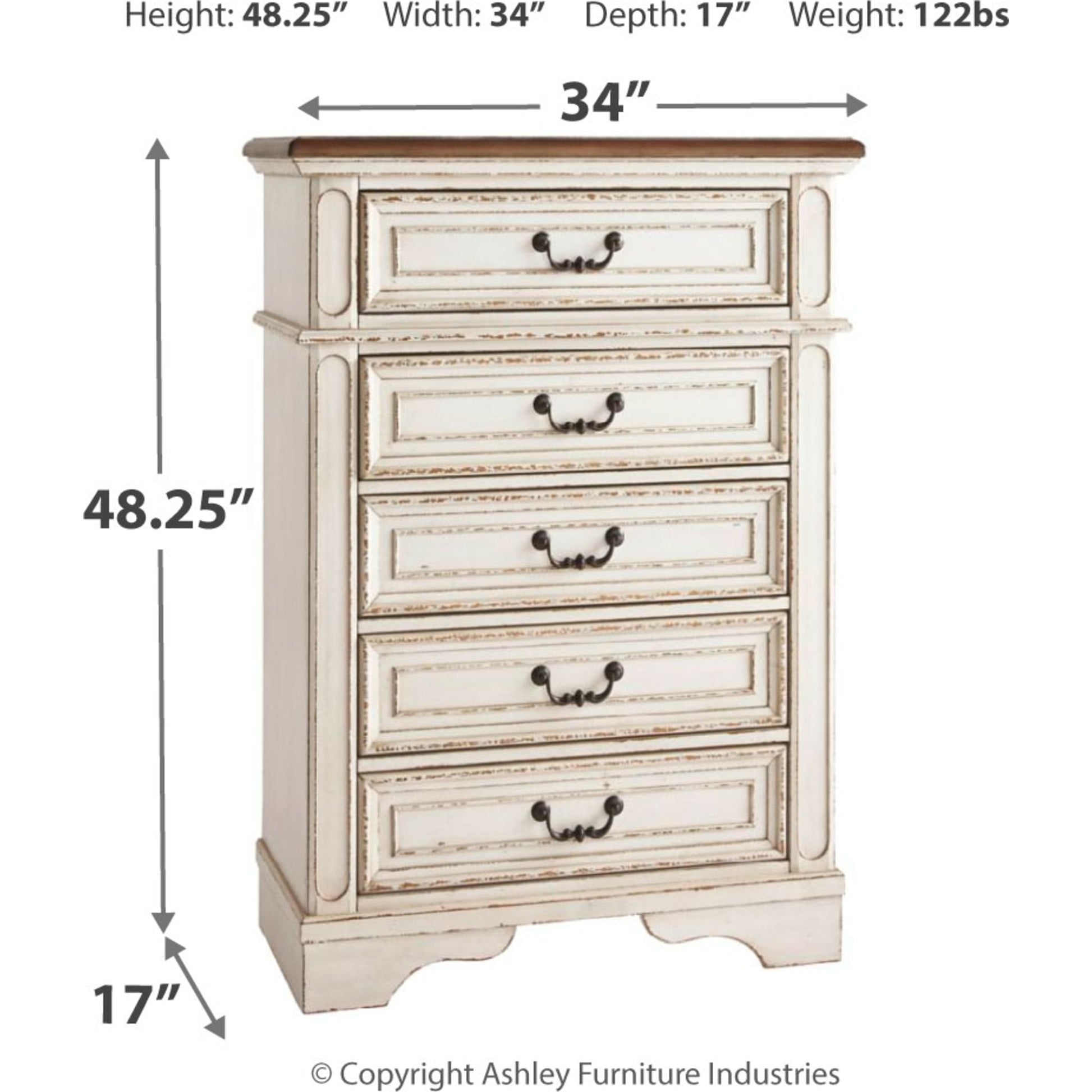 Realyn Chest - Chipped White