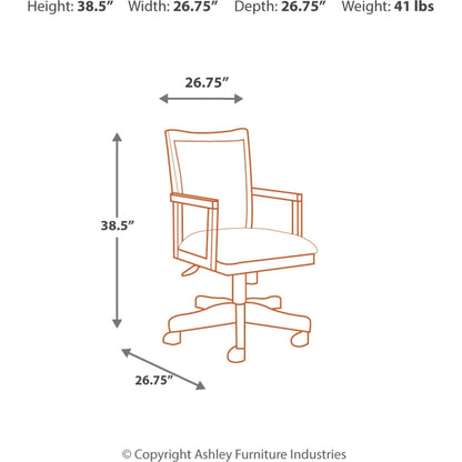 Hamlyn Office Chair - Medium Brown