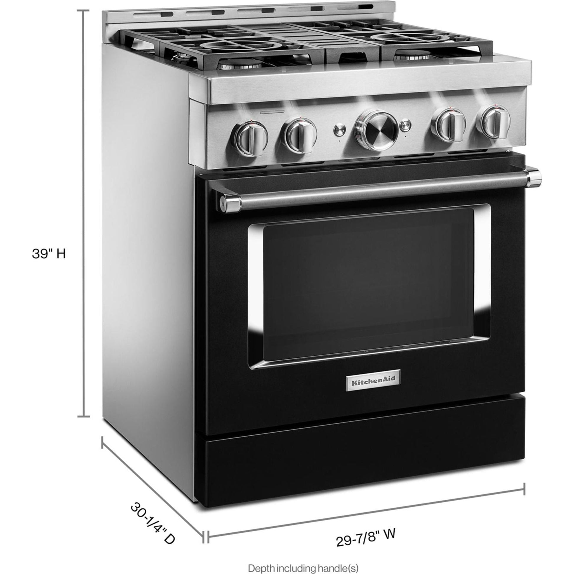 KitchenAid Gas Range (KFGC500JBK) - Imperial Black