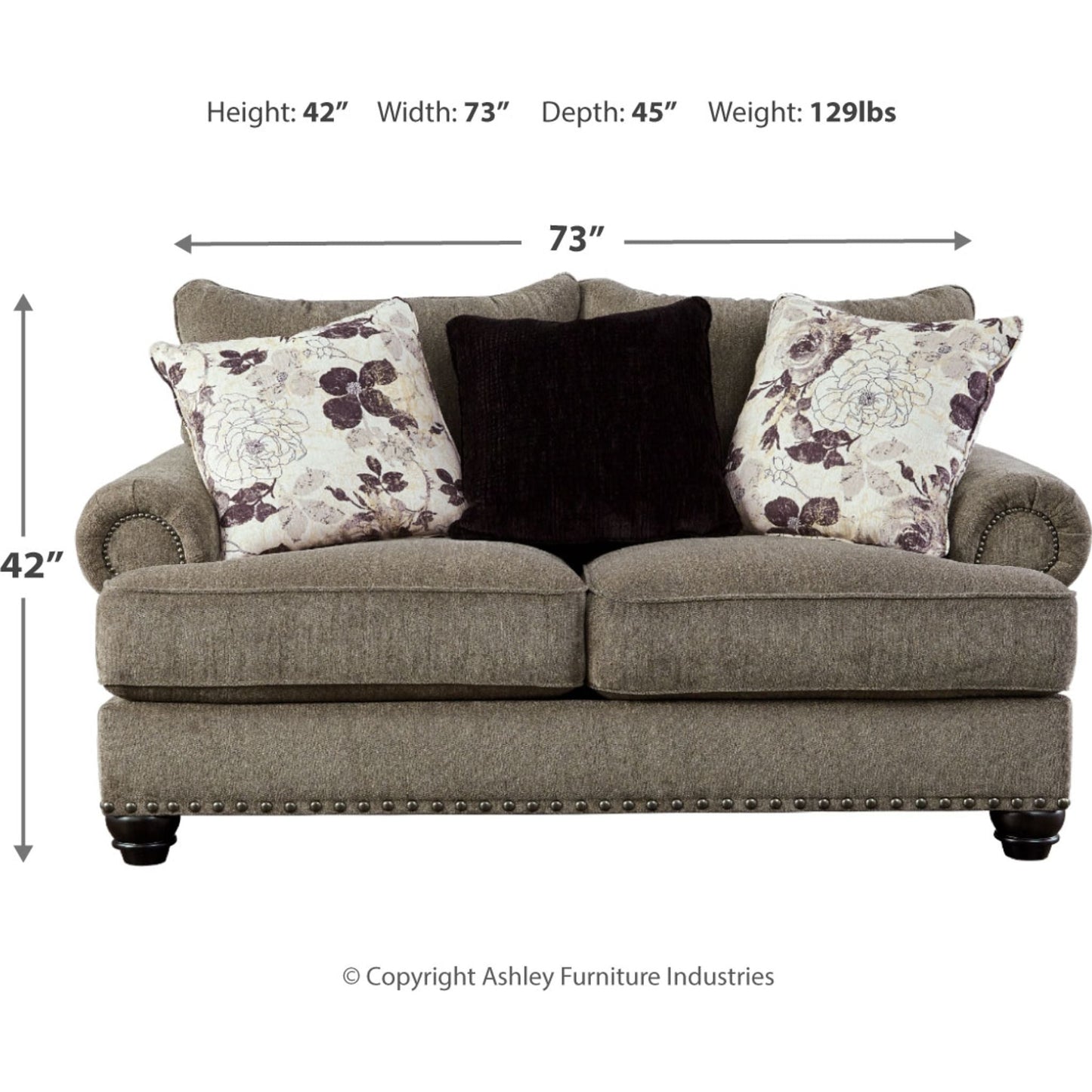 Sembler Loveseat - Cobblestone