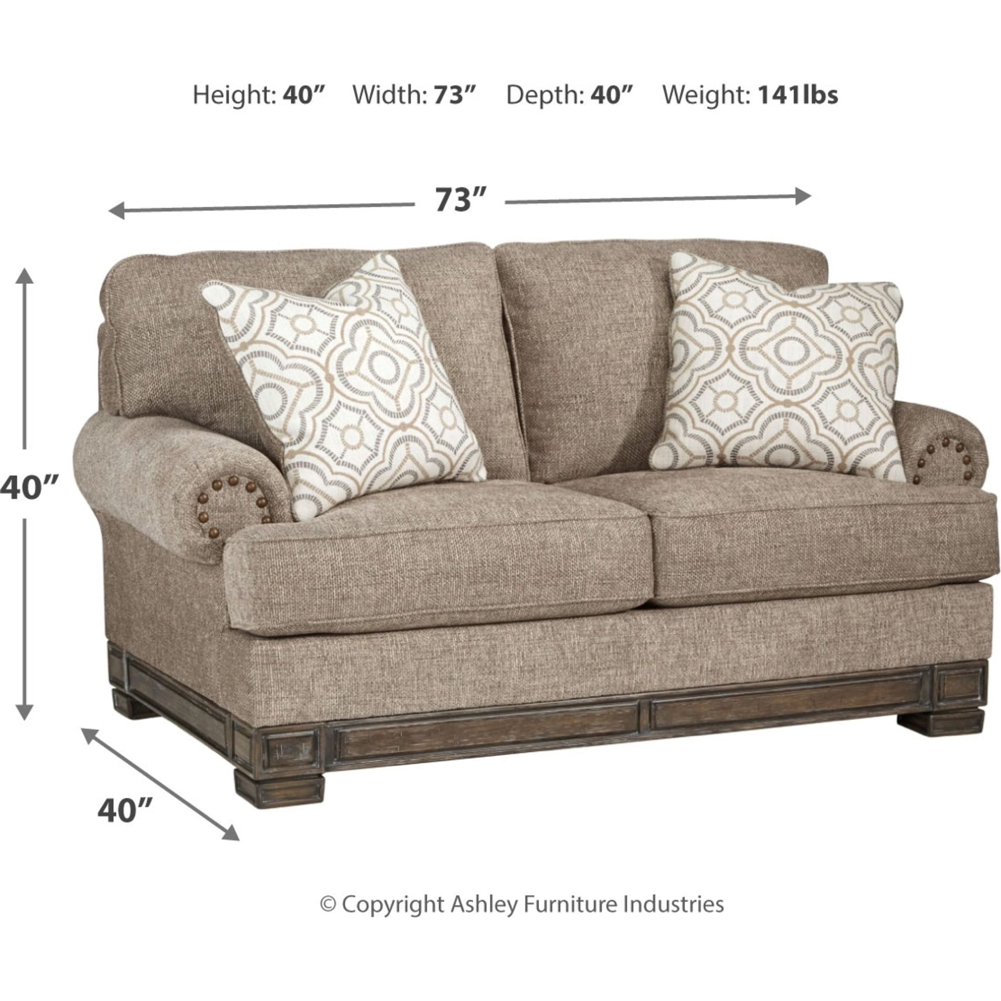 Einsgrove Loveseat - Sandstone
