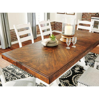 Valebeck Table - White/Brown - (D546-35)