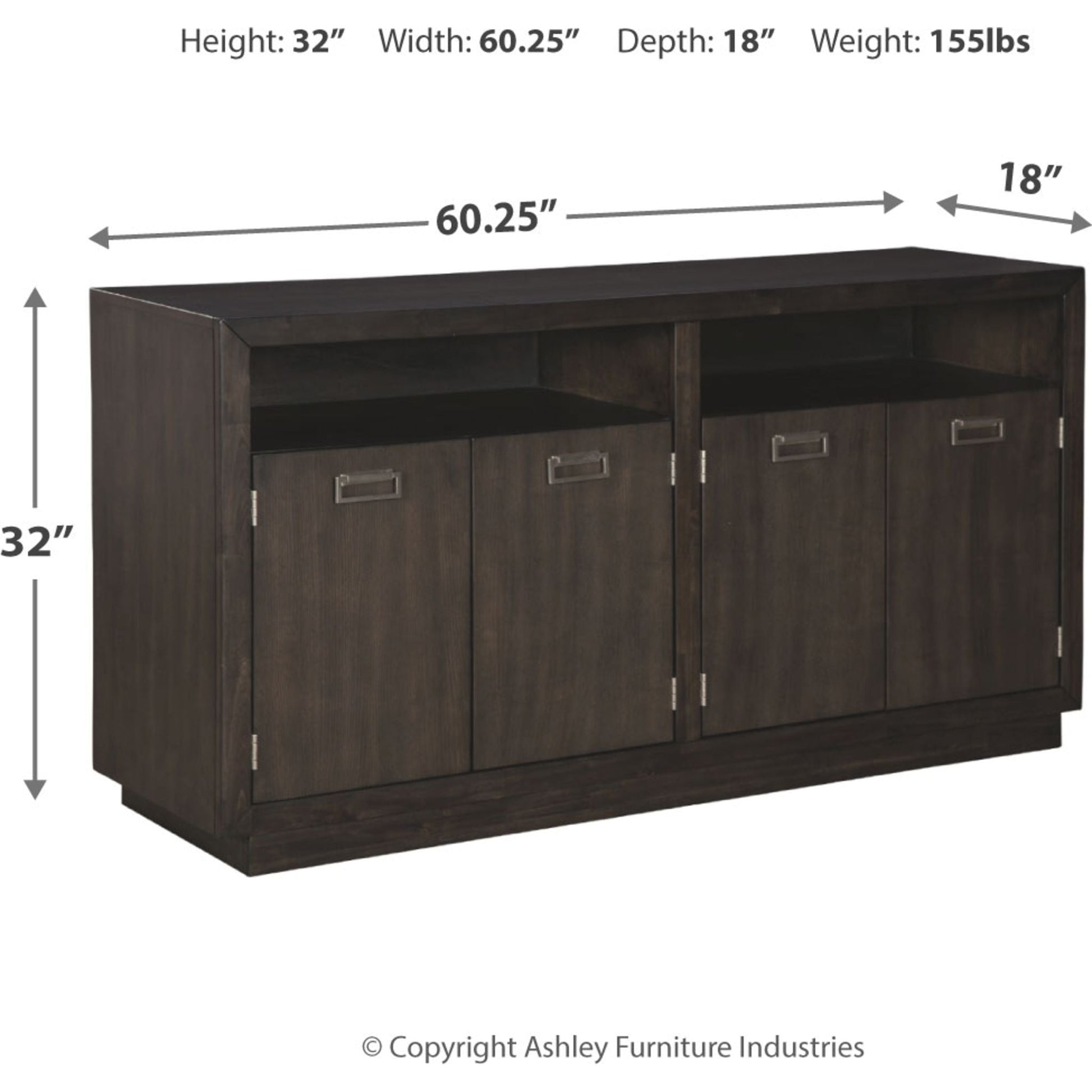 Hyndell Server - Dark Brown - (D731-60)