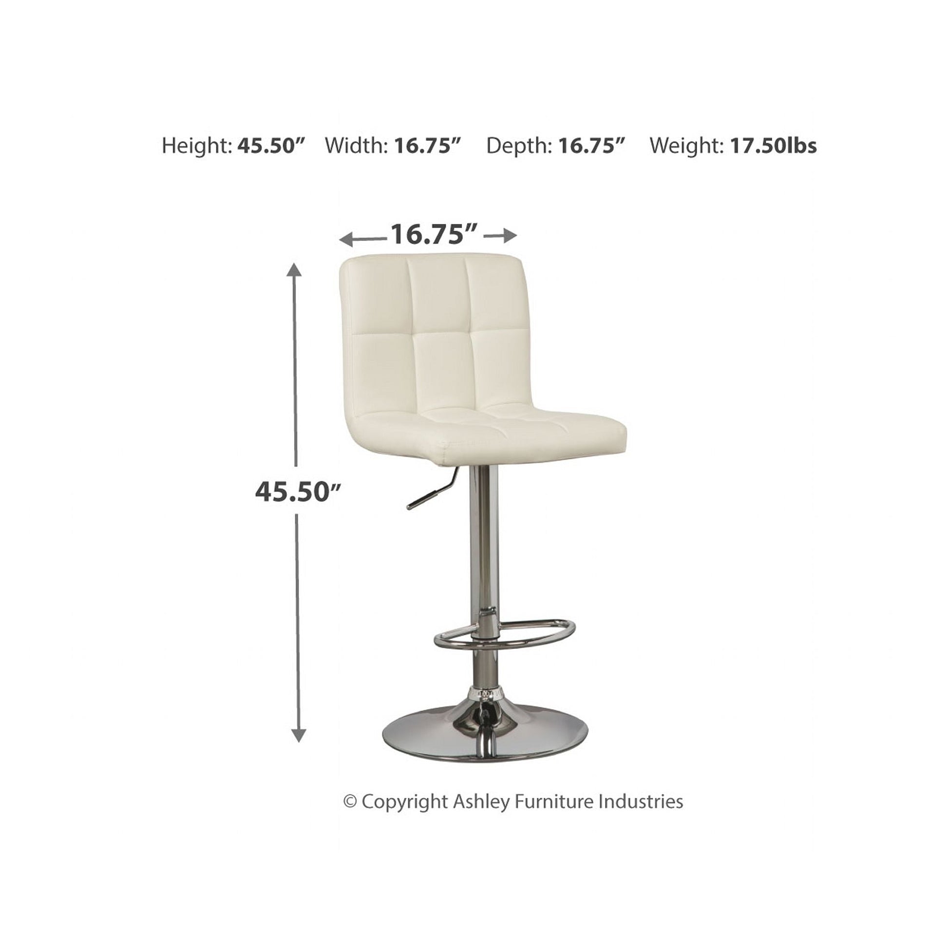 Bellatier 2 Bar Stools - Bone - (PKG000064)