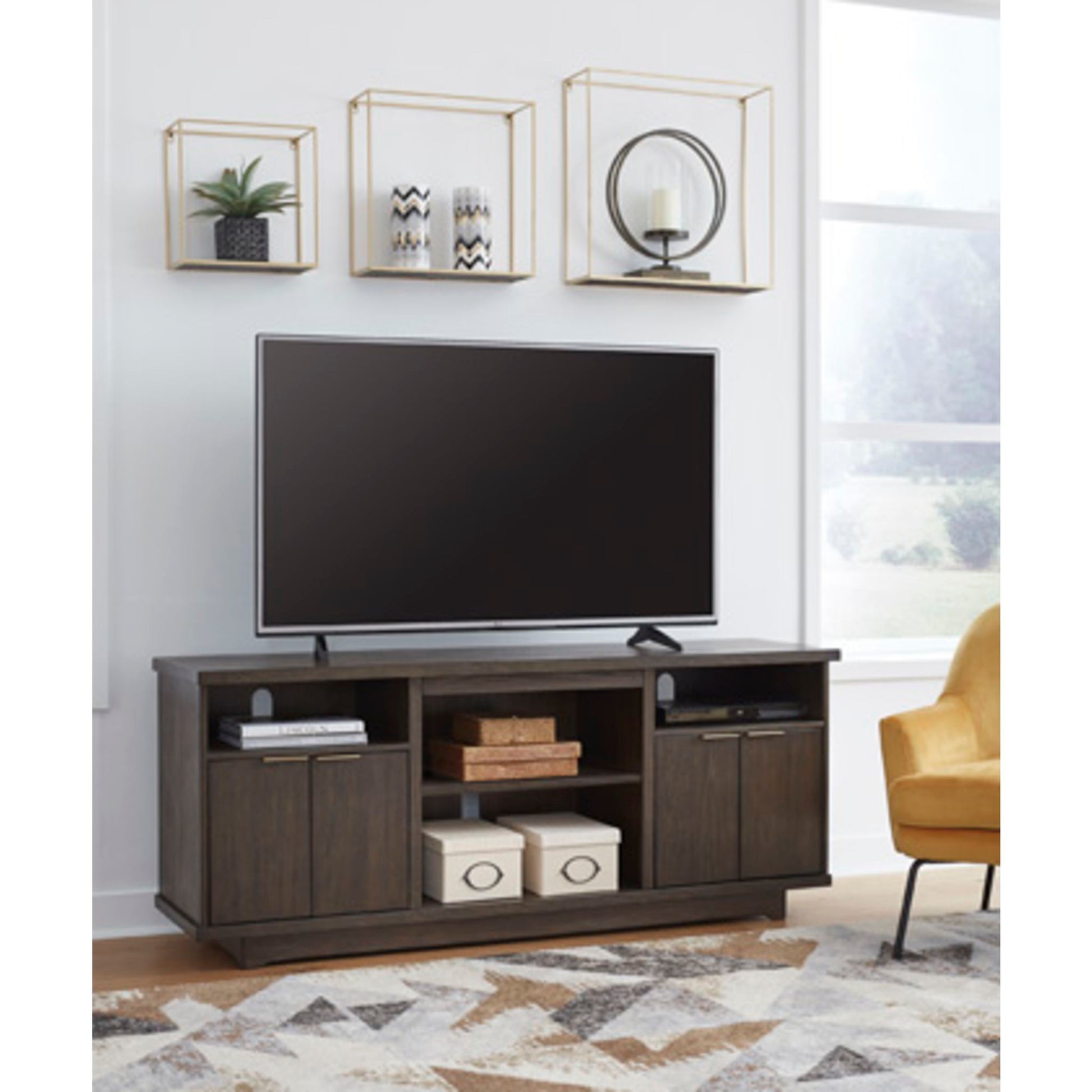 Brazburn Large TV Stand - Dark Brown
