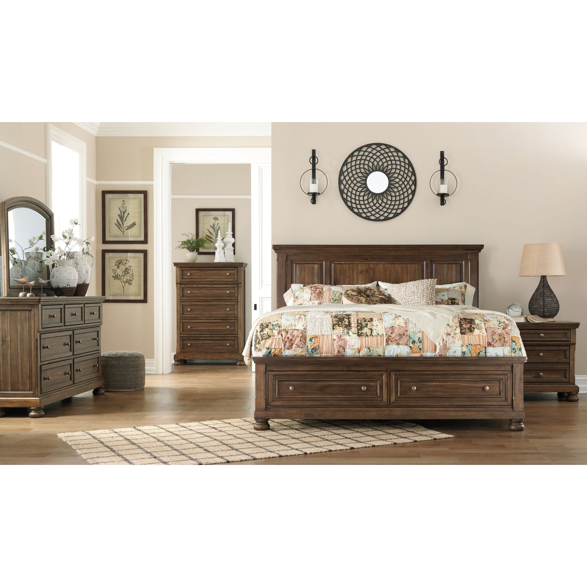 Baymore Panel Bed with Storage