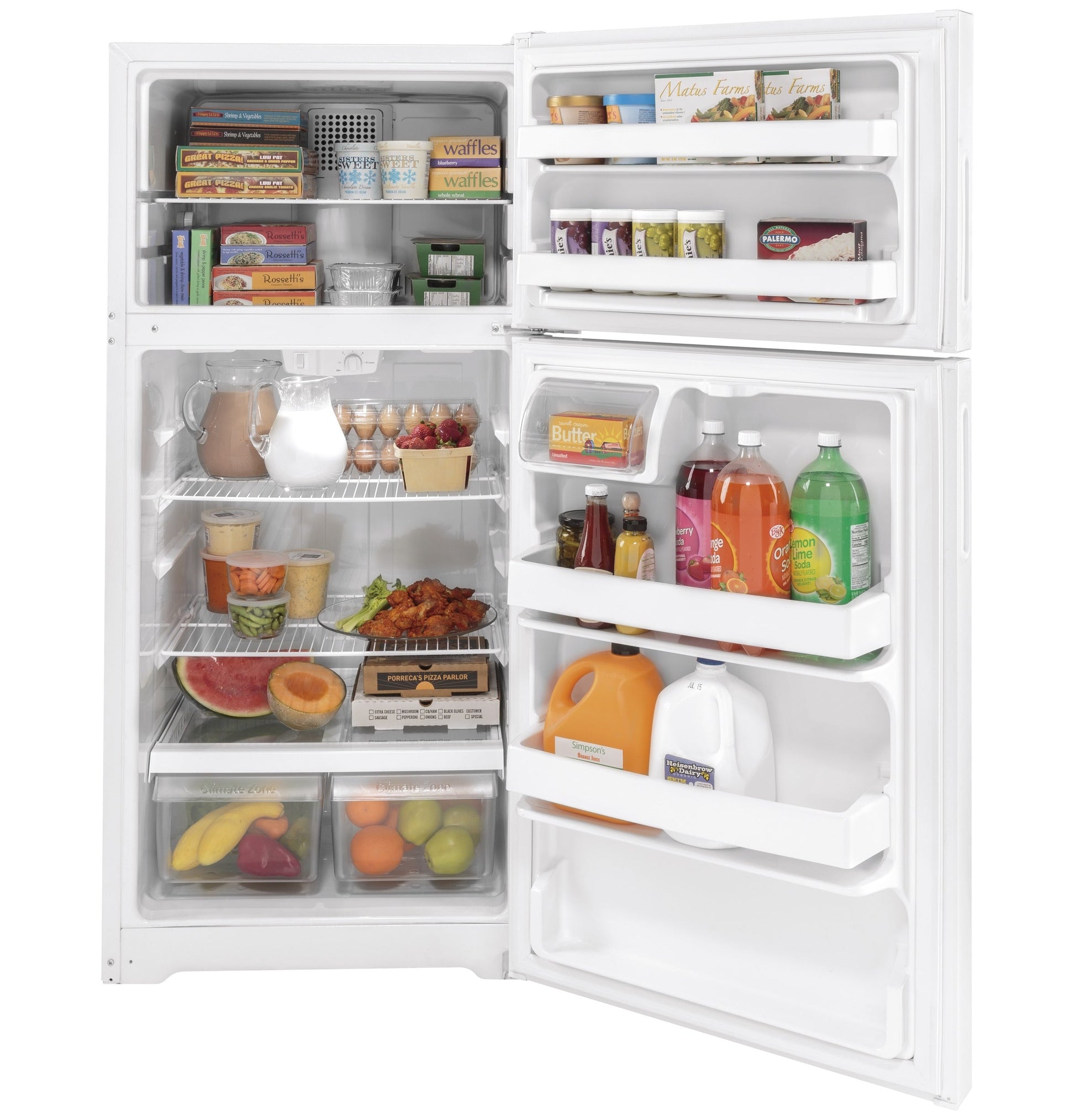 Hotpoint Energy Star® 15.6 Cu. Ft. Top Mount Refrigerator White - HPE16BTNLWW