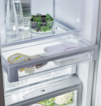 Monogram 42" Built In Side By Side Stainless Steel Dispenser Refrigerator - ZISS420DNSS