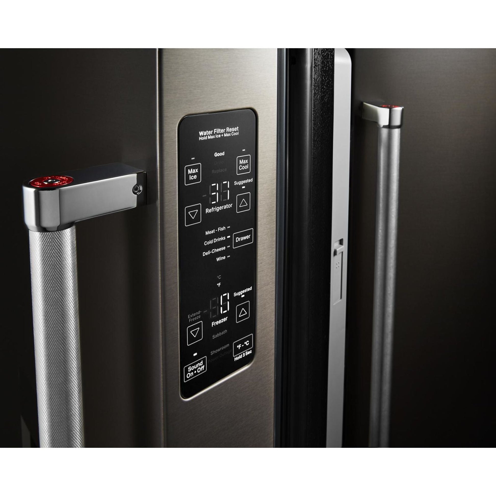 KitchenAid French Door Fridge (KRFC704FBS) - Black Stainless