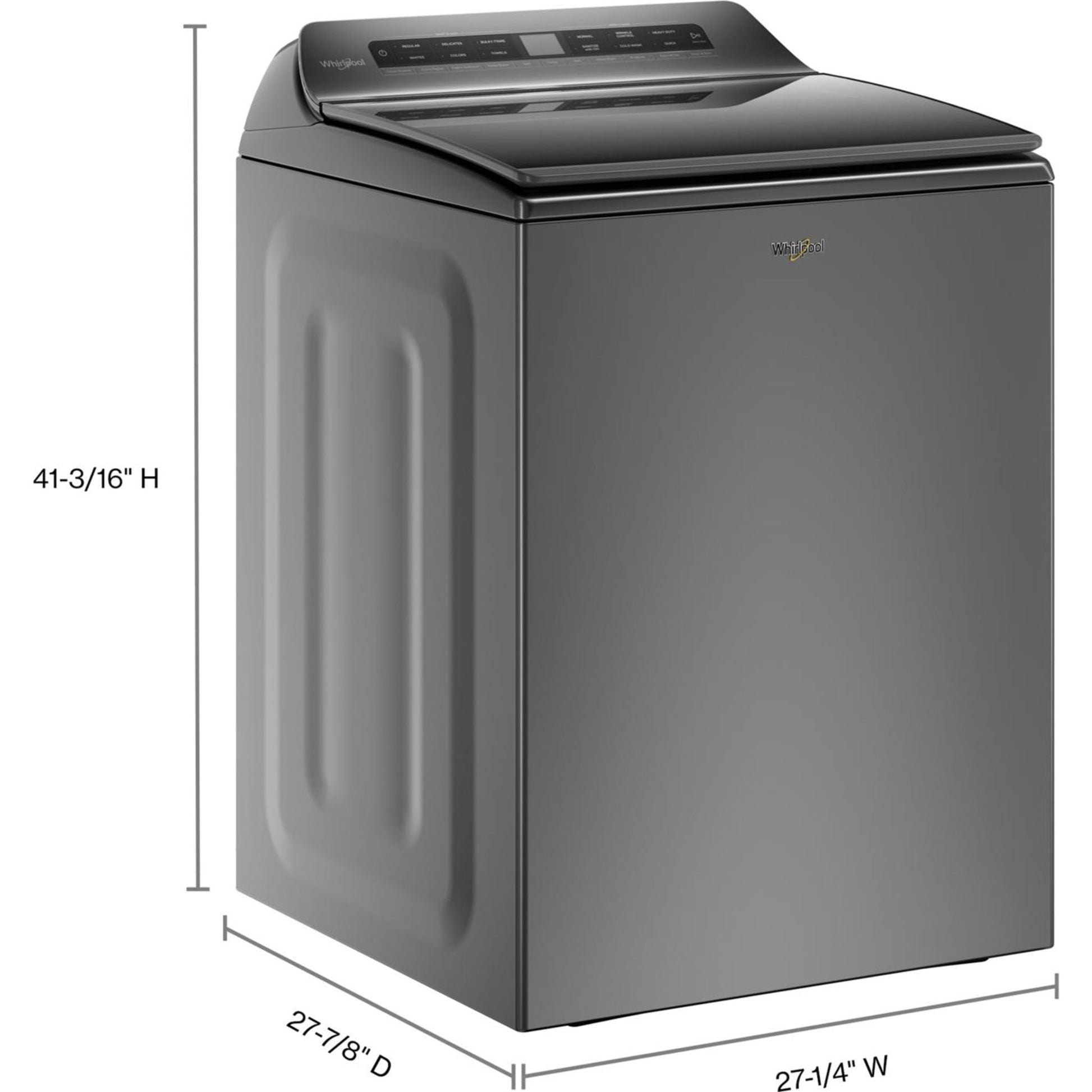 Whirlpool Top Load Washer (WTW5105HC) - Chrome Shadow