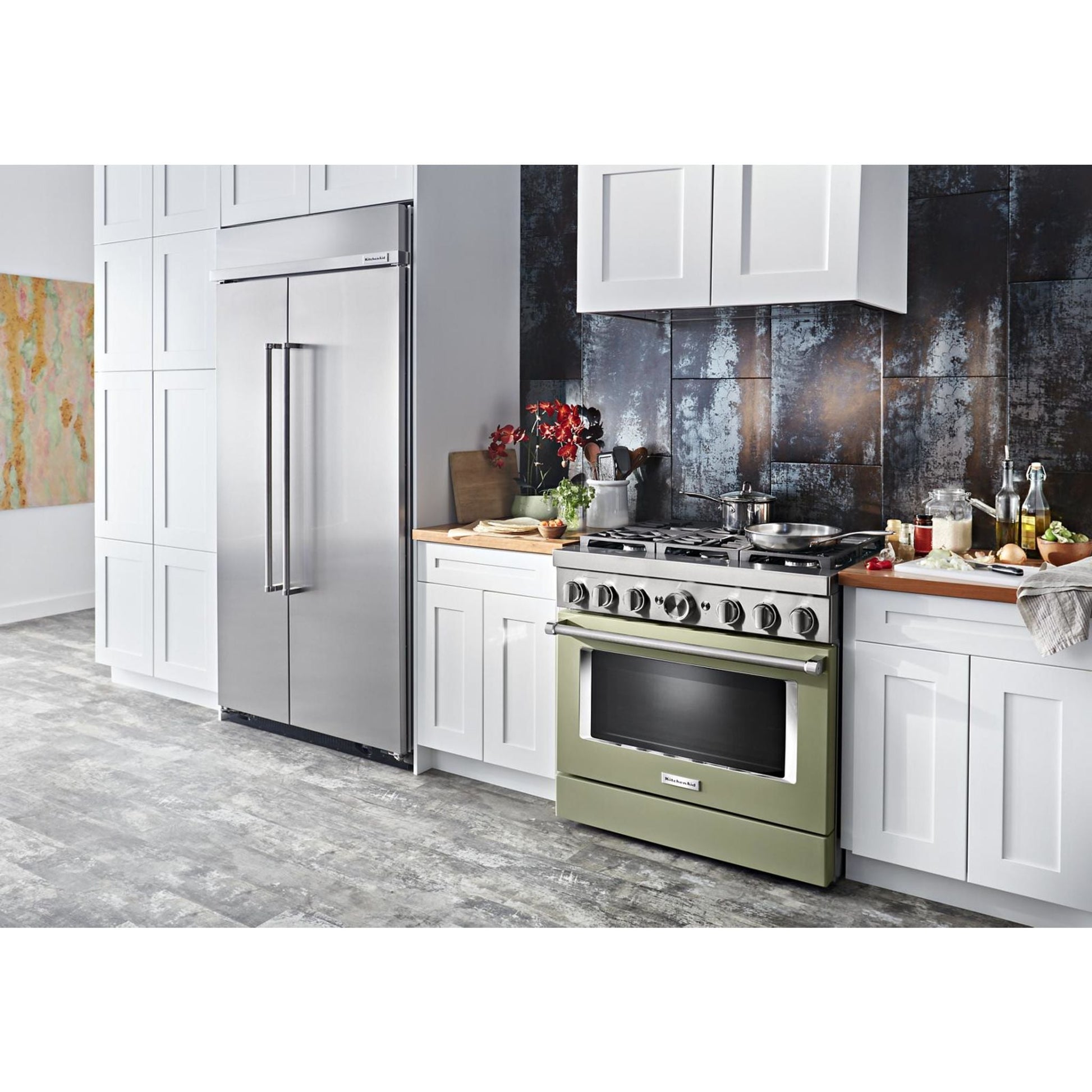 KitchenAid Dual Fuel Range (KFDC506JAV) - Avocado Cream