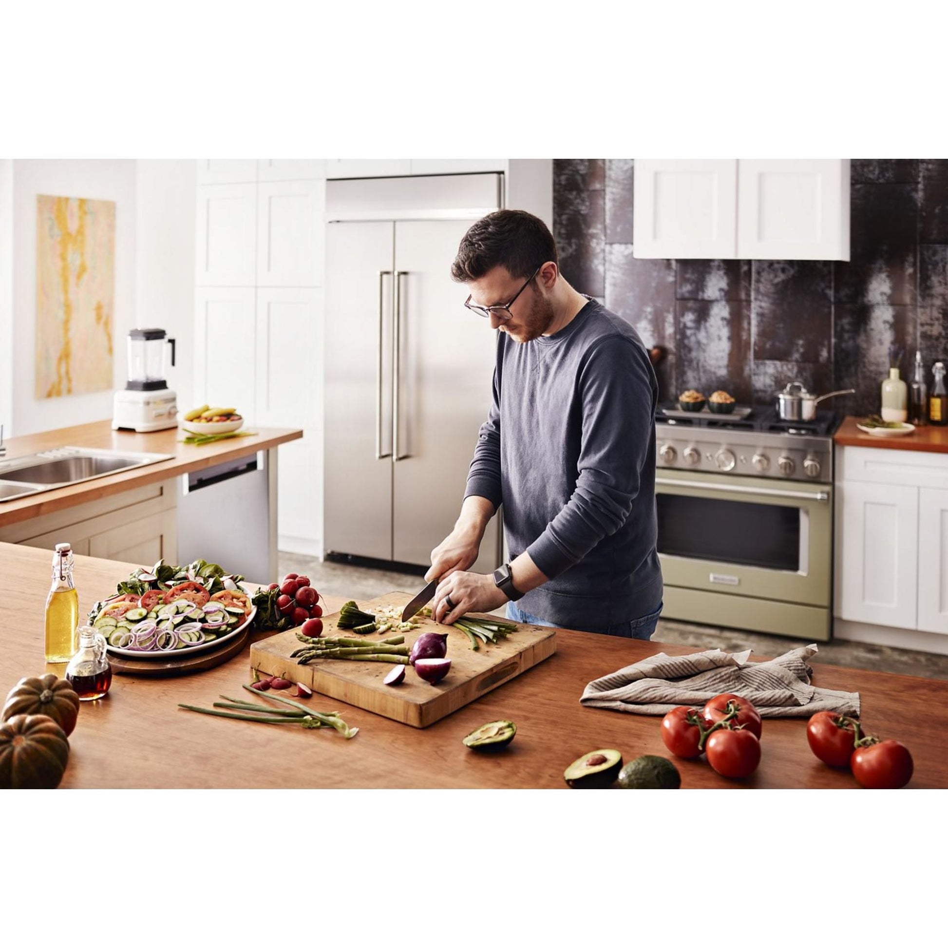 KitchenAid Dual Fuel Range (KFDC506JAV) - Avocado Cream