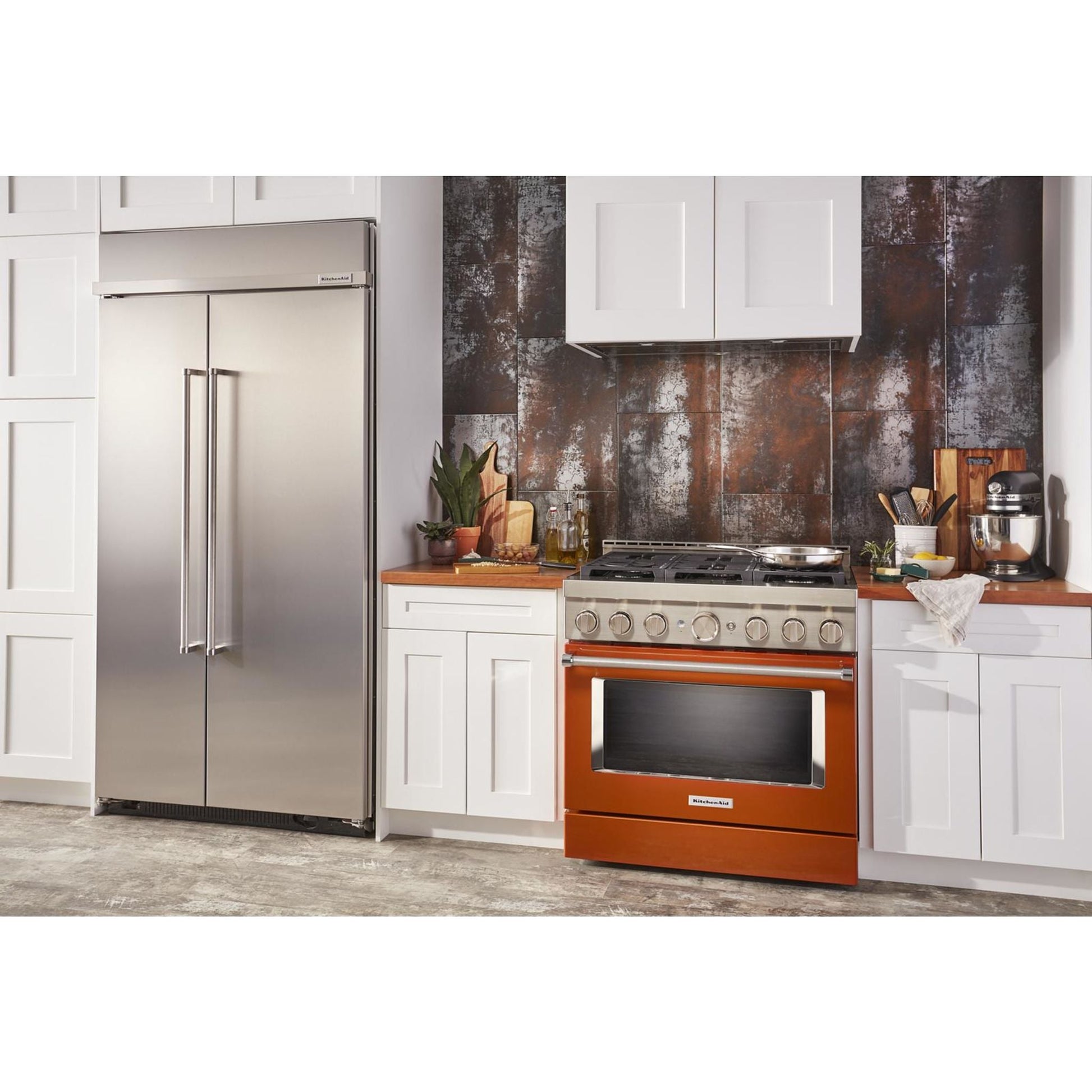 KitchenAid Gas Range (KFGC506JSC) - Scorched Orange
