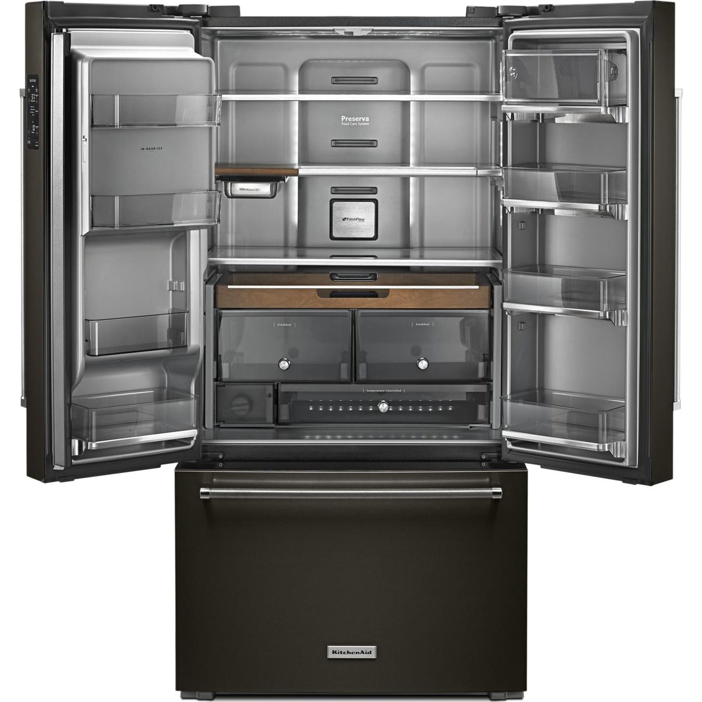KitchenAid French Door Fridge (KRFC704FBS) - Black Stainless