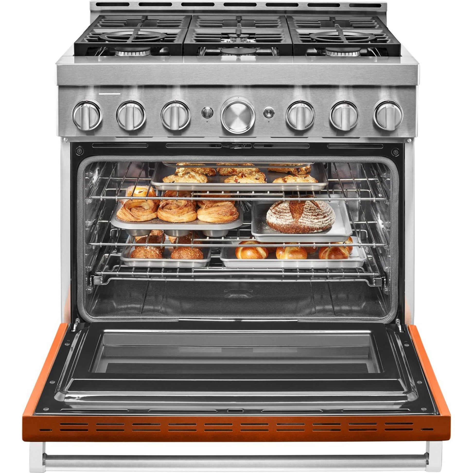 KitchenAid Gas Range (KFGC506JSC) - Scorched Orange