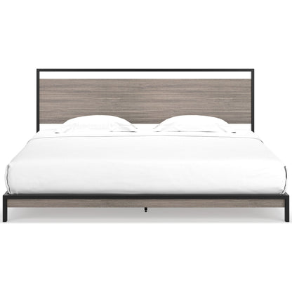 Dontally King Bed - Gray/Black