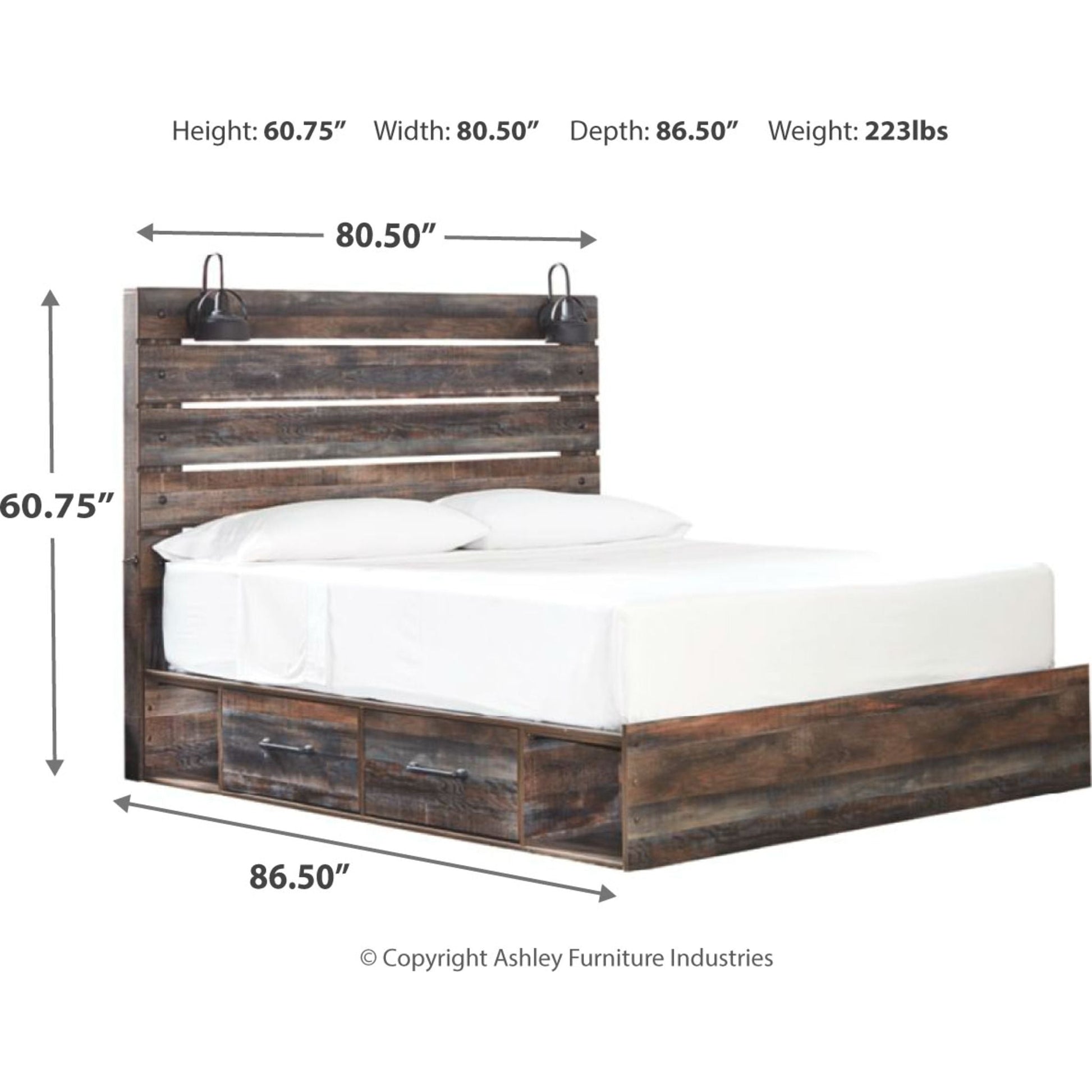 Drystan 5 Piece King Bedroom - Multi