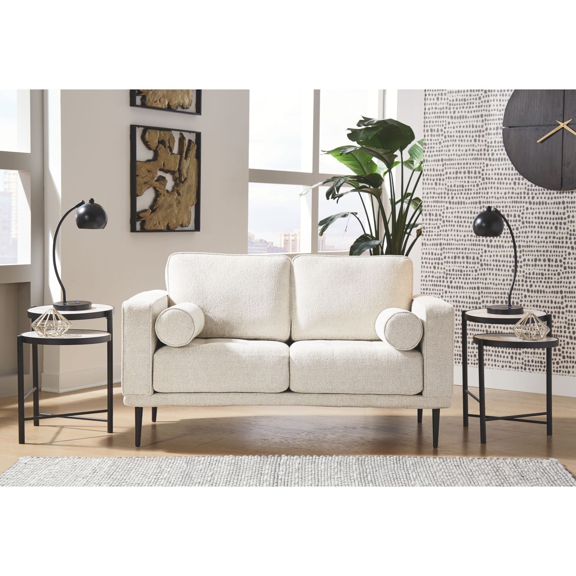 Caladeron Loveseat - White