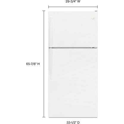 Whirlpool Top Mount Fridge (WRT148FZDW) - White