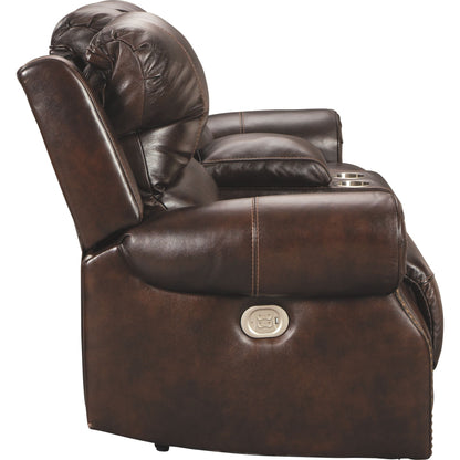 Buncrana Power Reclining Loveseat - Chocolate