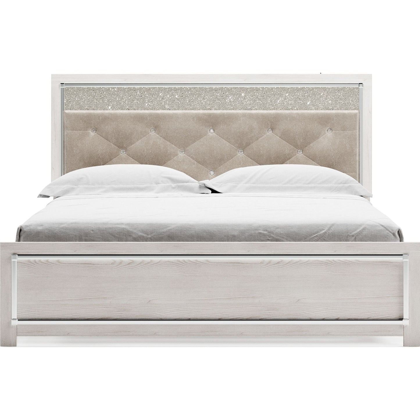 Altyra 3 Piece Panel Bed - White