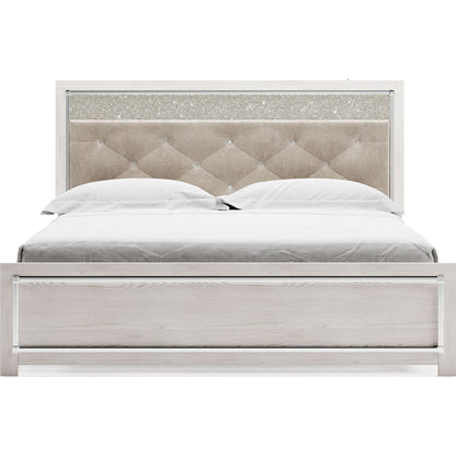 Altyra 3 Piece Panel Bed - White
