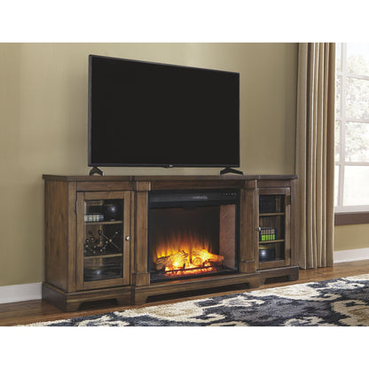 Flynnter Large TV Stand - Medium Brown