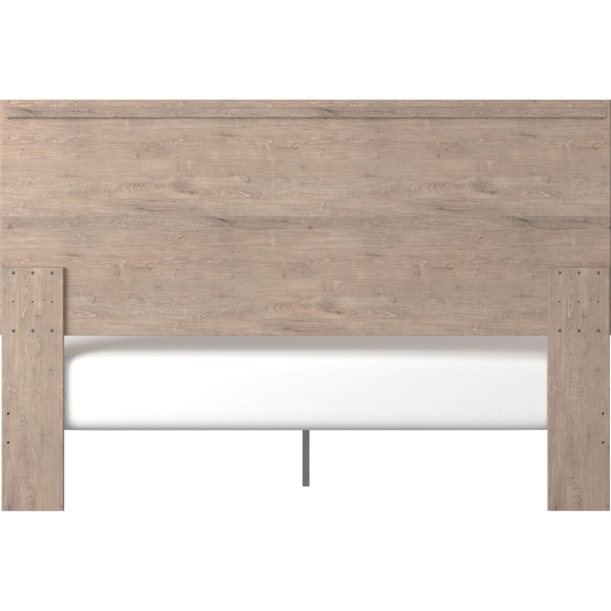 Senniberg 3 Piece King Panel Bed - Light Brown/White