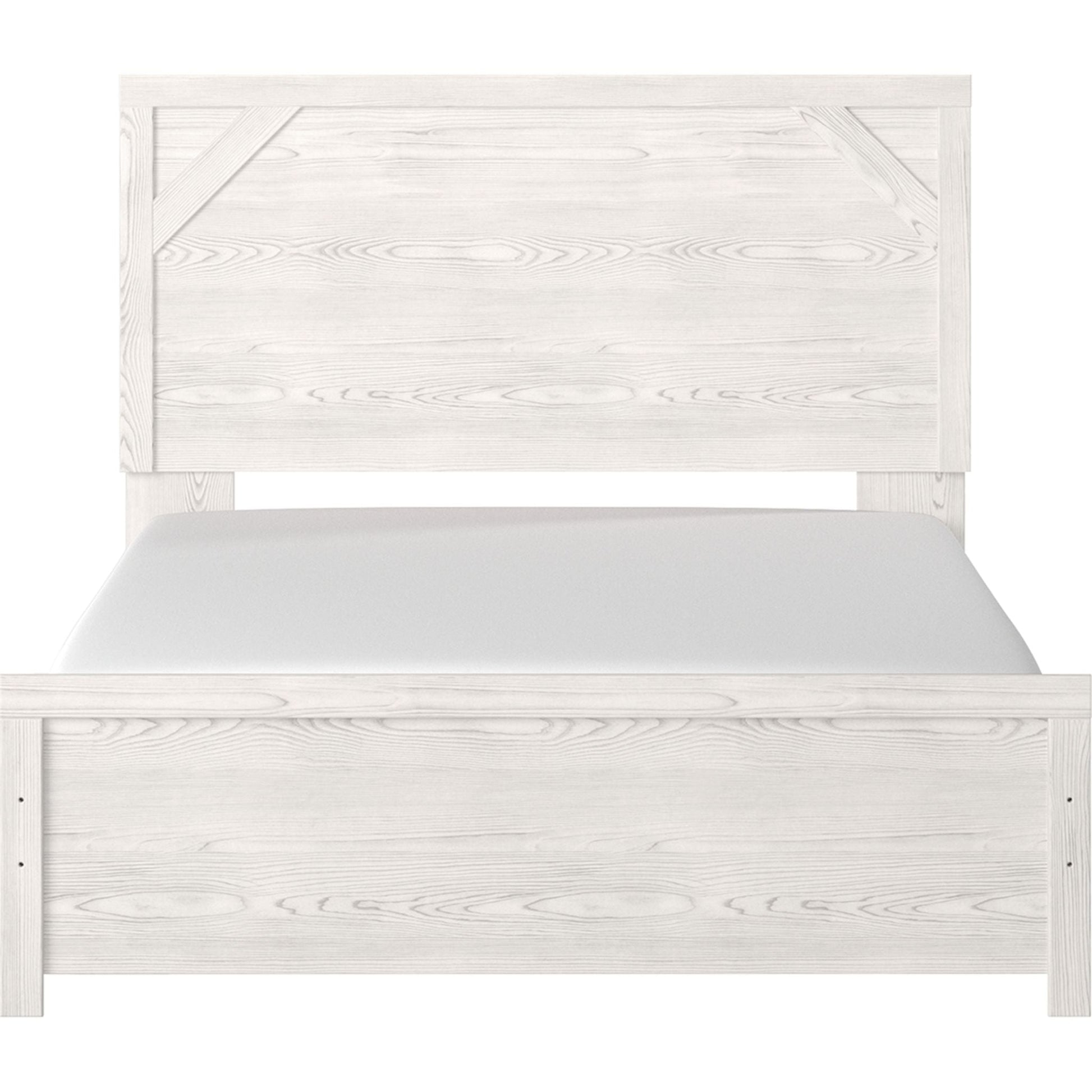 Gerridan 3 Piece Queen Panel Bed - White/Gray