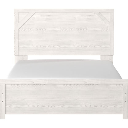 Gerridan 3 Piece Queen Panel Bed - White/Gray