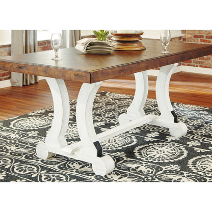 Valebeck Table - White/Brown - (D546-35)