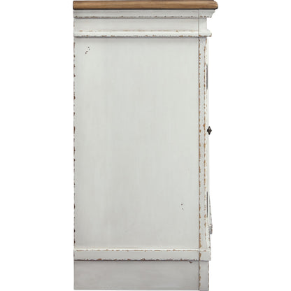 Realyn Large TV Stand - Chipped White