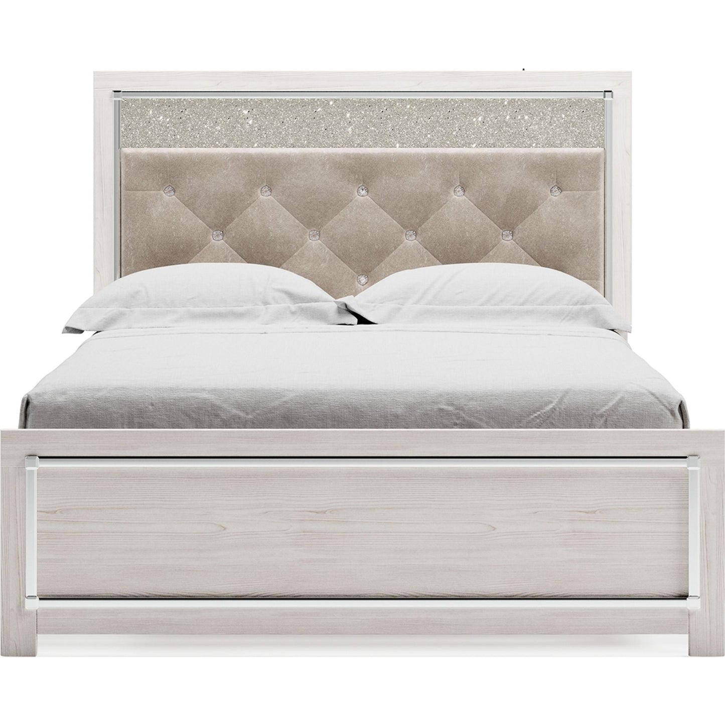 Altyra 3 Piece Panel Bed - White