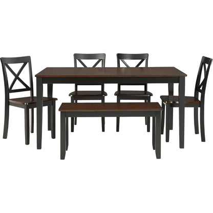 Larsondale 6 Piece Casual Dining - Brown/Black - (D379-325)