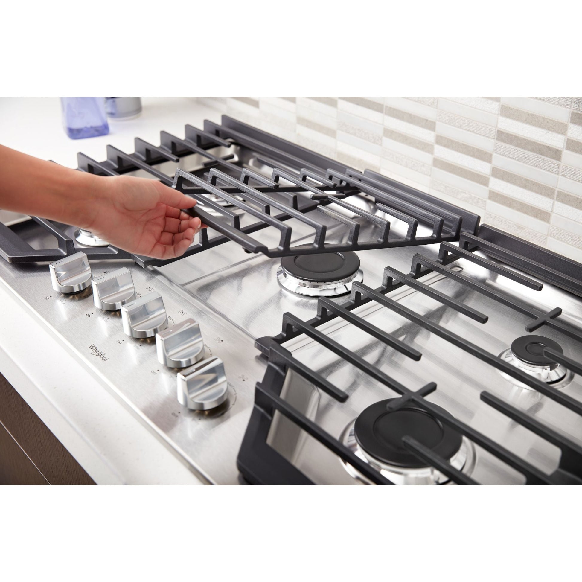 Whirlpool 36" Gas Cooktop (WCG55US6HS) - Stainless Steel