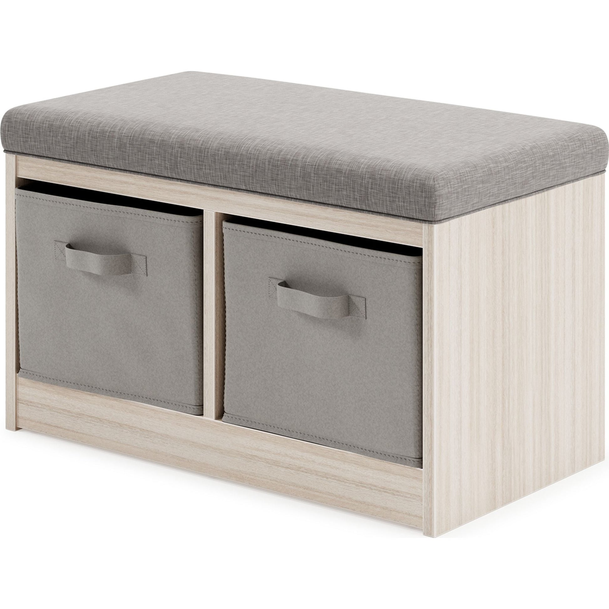 Blariden Storage Bench - Gray/Natural