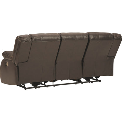 Denoron Power Reclining Sofa - Chocolate