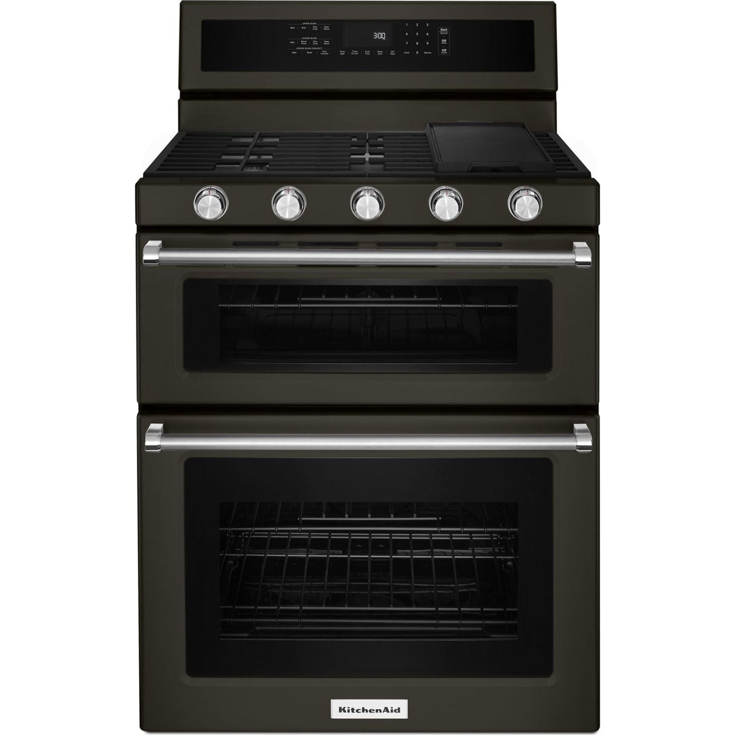 KitchenAid Double Oven Range (KFGD500EBS) - Black Stainless Steel
