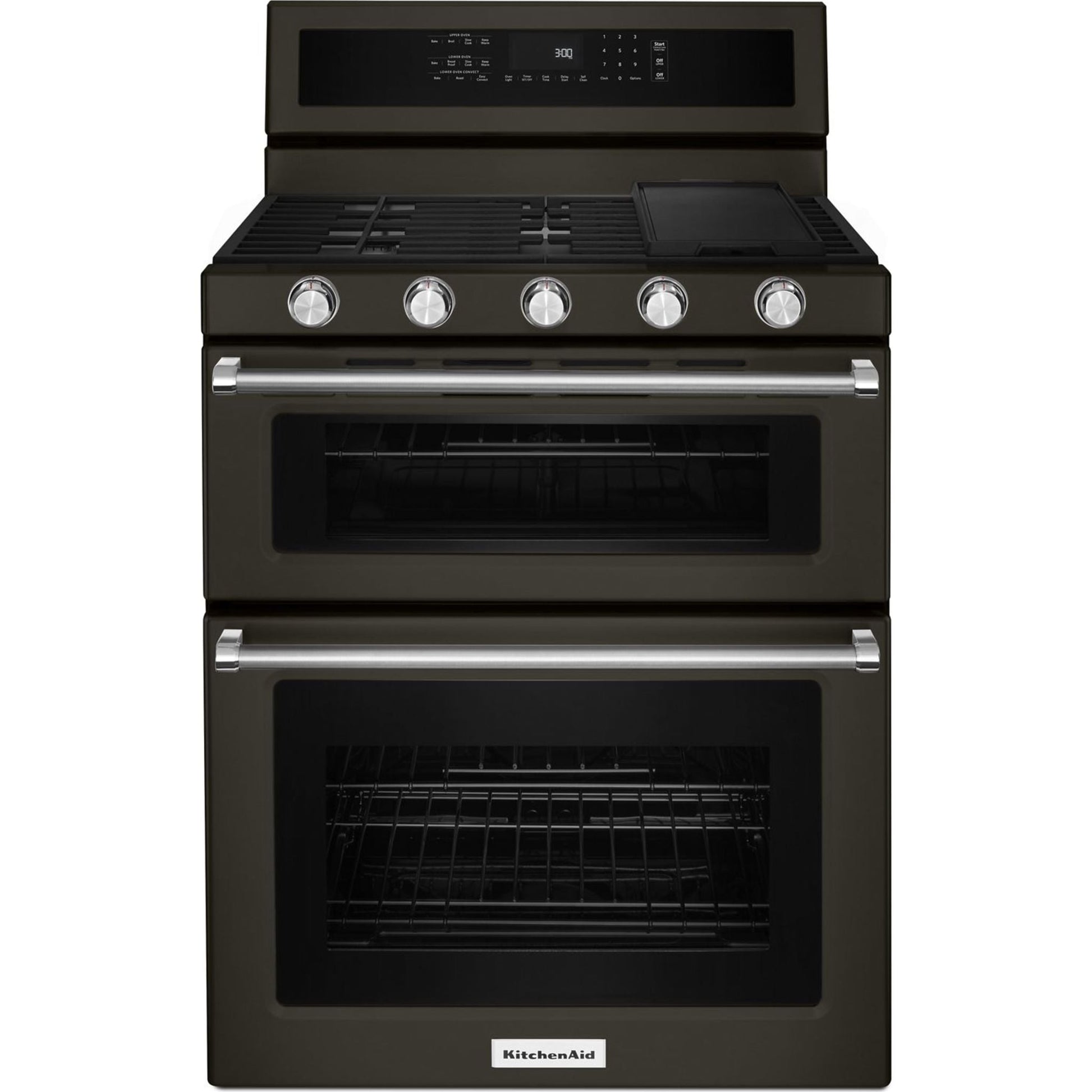 KitchenAid Double Oven Range (KFGD500EBS) - Black Stainless Steel