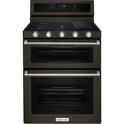 KitchenAid Double Oven Range (KFGD500EBS) - Black Stainless Steel