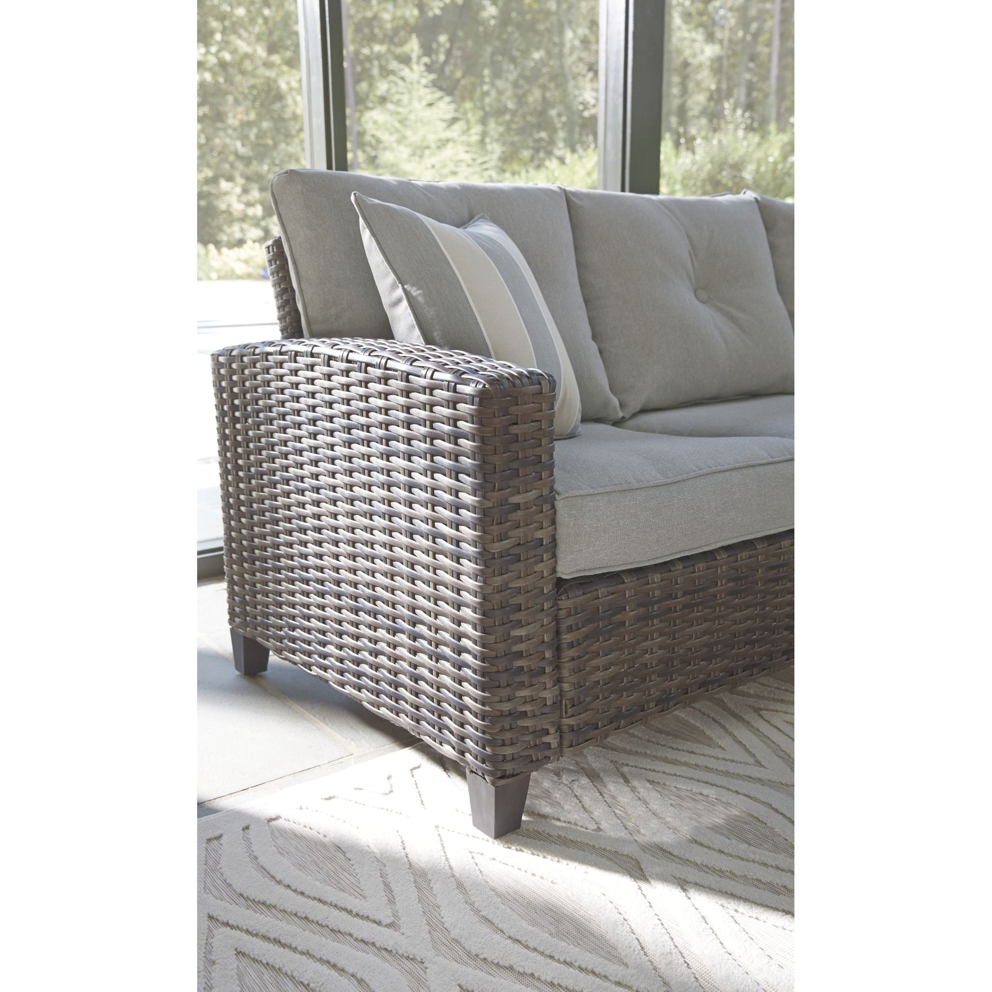 Outdoor Cloverbrooke Sofa, Pair of Chairs and Table Gray