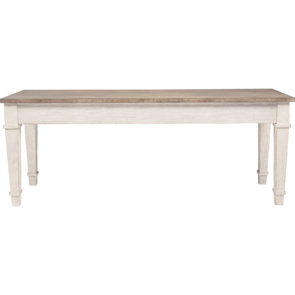 Skempton Bench - White/Light Brown - (D394-00)