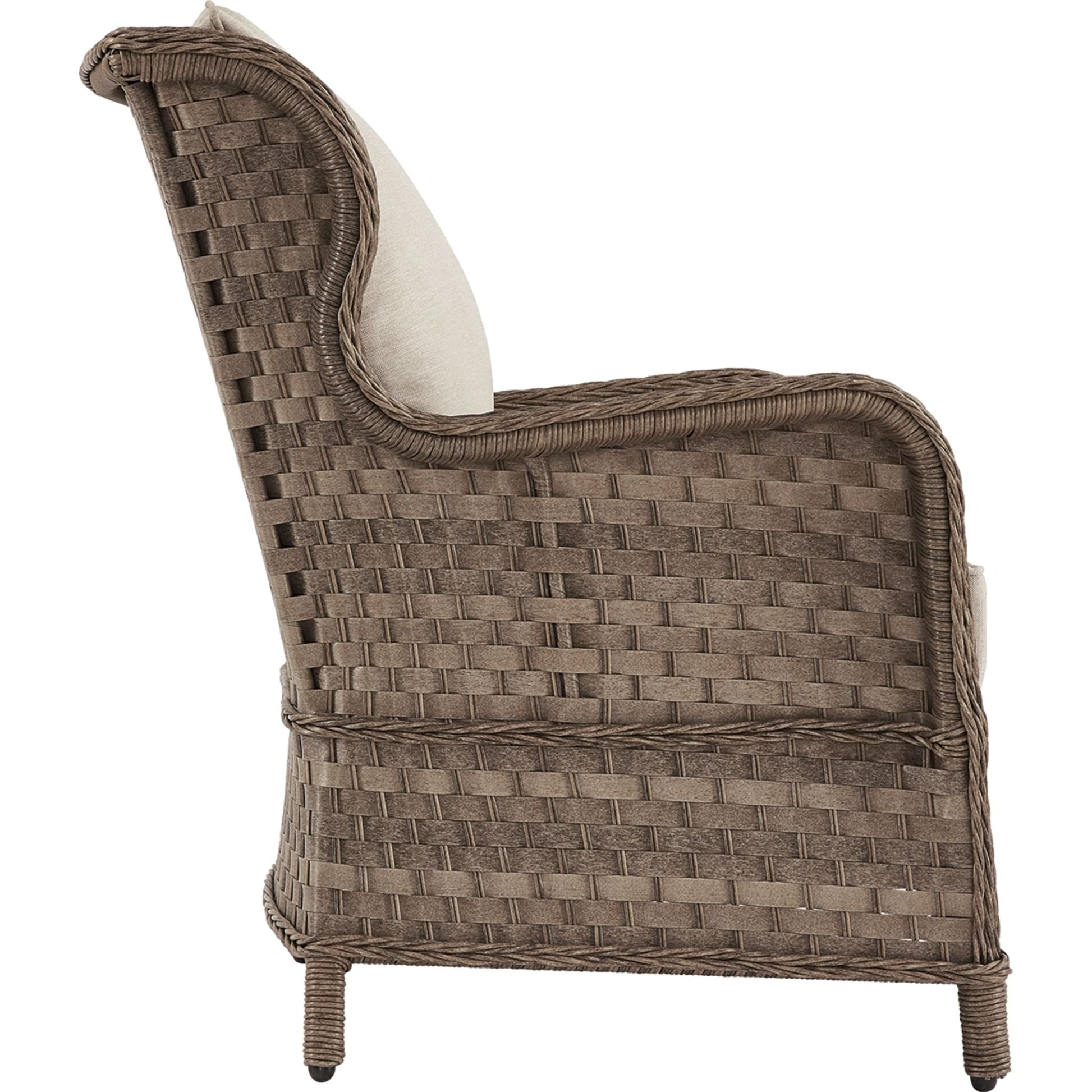 Outdoor Clear Ridge Lounge Chair-Set of 2 Light Brown