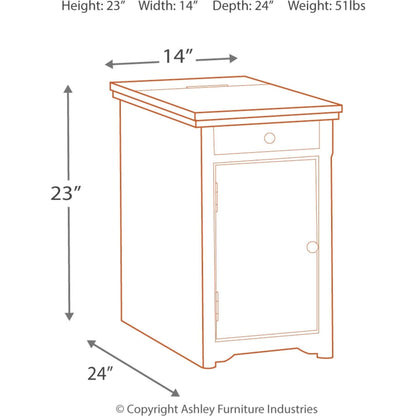 Laflorn Chairside Table - Brown