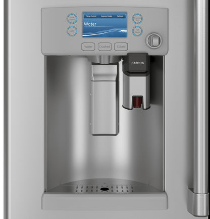 Café 22.2 Cu. Ft. Counter-Depth French-Door Refrigerator with Keurig® K-Cup® Brewing System Stainless Steel-CYE22UP2MS1
