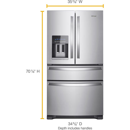 Whirlpool 4 Door Bottom Mount (WRX735SDHZ) - Stainless Steel