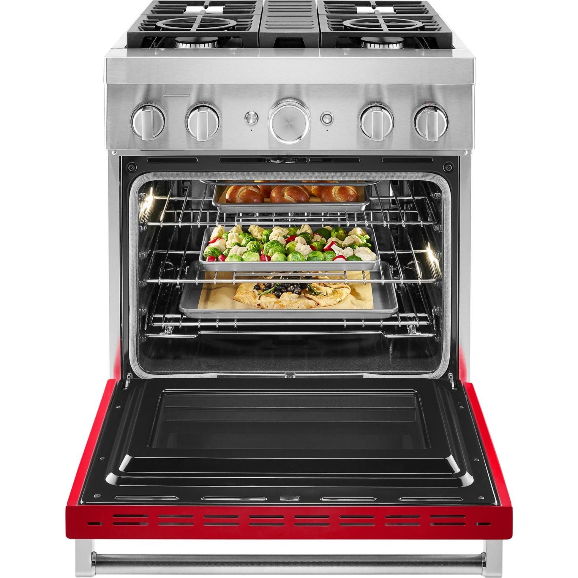KitchenAid Dual Fuel Range (KFDC500JPA) - Passion Red